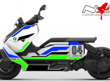 Foliendesign BMW CE-04  Racing Blue/ Limegreen