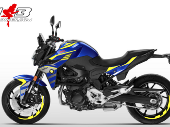 Foliendesign BMW F900 R Blue Noen Yellow 2019-20