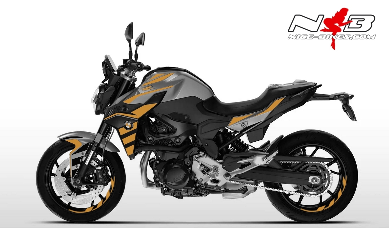 Motorrad Foliendesigns und Dekore - Foliendesign BMW F900R Olympic Gold 2022-23 - B.F9.G22.030 Olympic Gold Foliendesign BMW F900R Olympic Gold 2022-23