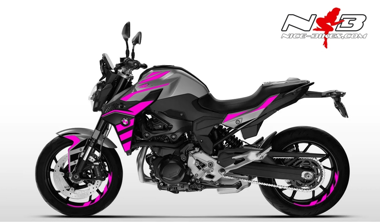 Motorrad Foliendesigns und Dekore - Foliendesign BMW F900R Pretty Pink 2022-23 - B.F9.G22.077 Pretty Pink Foliendesign BMW F900R Pretty Pink 2022-23