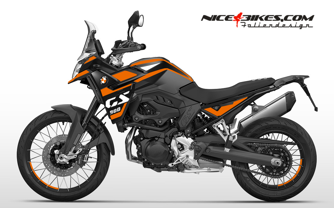 Motorrad Foliendesigns und Dekore - BMW F900GS 2025 Evil Orange - B.F9GS.25.034 Evil Orange BMW F900GS 2025 Evil Orange