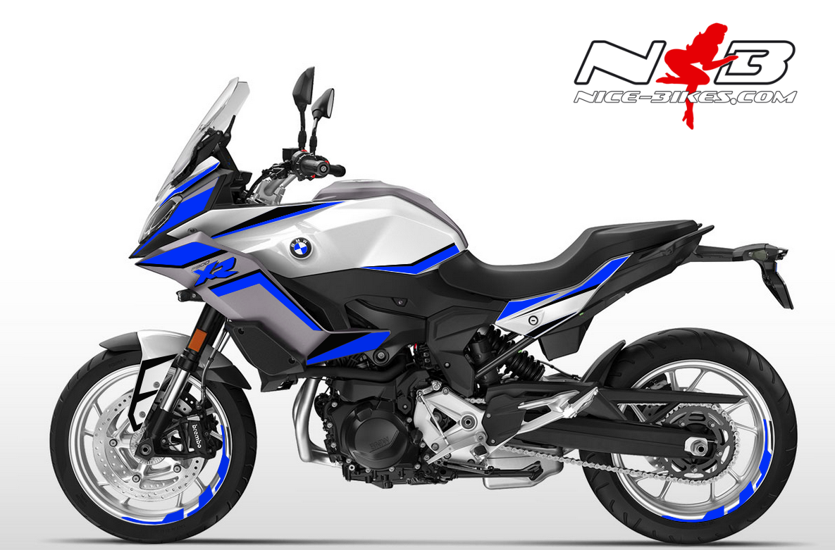 Motorrad Foliendesigns und Dekore - Foliendesign BMW F900 XR Racing Blue 2020-23 - B.F9XR.20.057 Racing Blue Foliendesign BMW F900 XR Racing Blue 2020-23