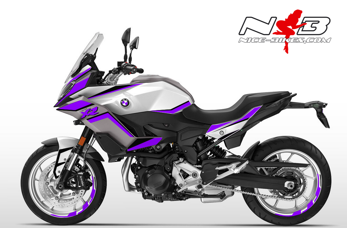 Motorrad Foliendesigns und Dekore - Foliendesign BMW F900 XR Manga Violett 2020-23 - B.F9XR.20.080 Manga Viloett Foliendesign BMW F900 XR Manga Violett 2020-23