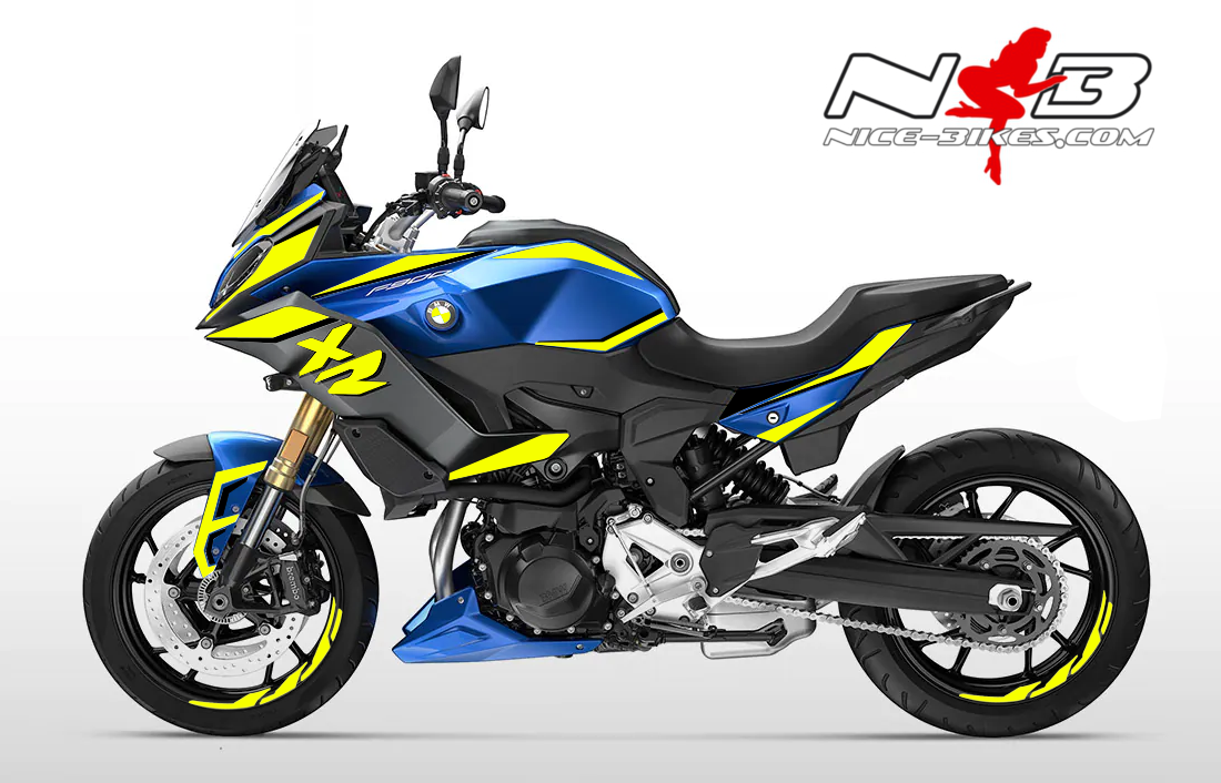Motorrad Foliendesigns und Dekore - Foliendesign BMW F900XR Noen Yellow 2020-23 - B.F9XR.22B.021 Neon Yellow Foliendesign BMW F900XR Noen Yellow 2020-23