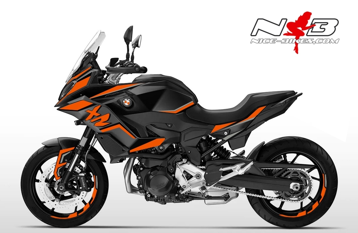Motorrad Foliendesigns und Dekore - Foliendesign BMW F900XR Evil Orange 2020-23 - B.F9XR.S22.034 Evil Orange Foliendesign BMW F900XR Evil Orange 2020-23