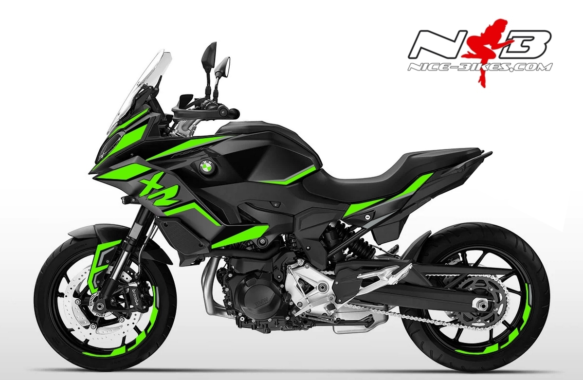 Motorrad Foliendesigns und Dekore - Foliendesign BMW F900XR Limegreen 2020-23 - B.F9XR.S22.064 Limegreen Foliendesign BMW F900XR Limegreen 2020-23