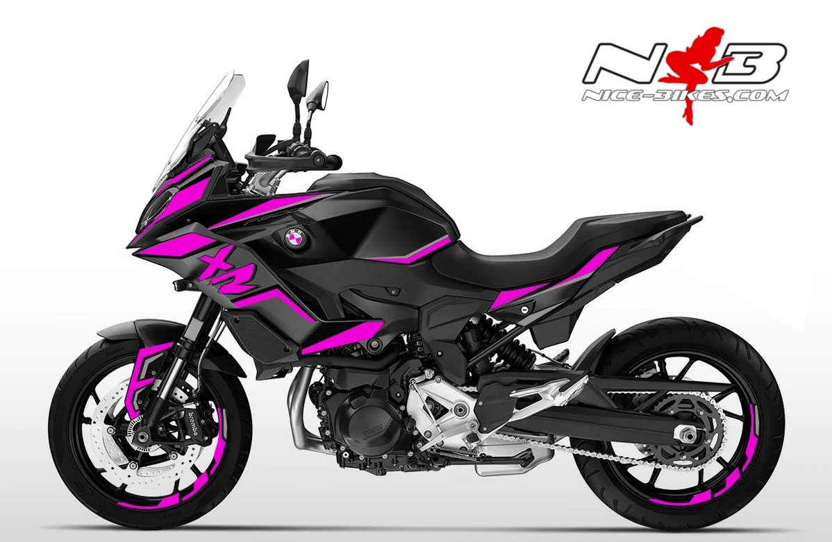Motorrad Foliendesigns und Dekore - Foliendesign BMW F900XR Pretty Pink 2020-23 - B.F9XR.S22.077 Pretty Pink Foliendesign BMW F900XR Pretty Pink 2020-23