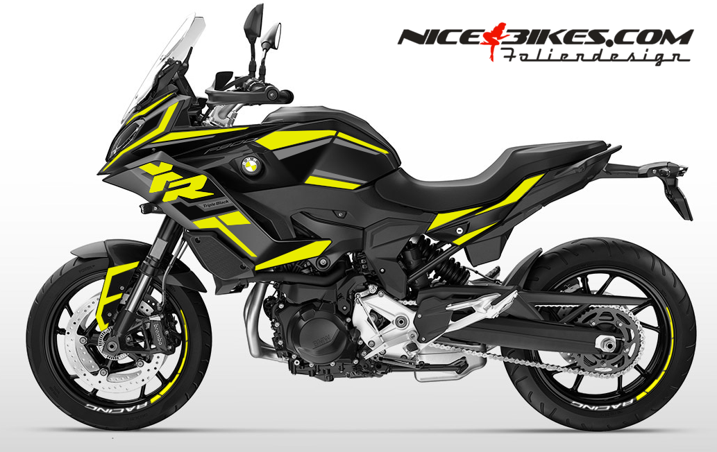Motorrad Foliendesigns und Dekore - Foliendesign F900XR 2024-25 Hornet Yellow - B.F9XR.S24.021 Hornet Yellow Foliendesign F900XR 2024-25 Hornet Yellow