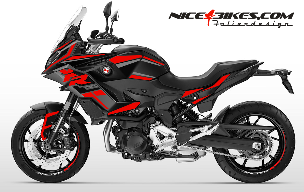 Motorrad Foliendesigns und Dekore - Foliendesign F900XR 2024-25 Racing Red - B.F9XR.S24.306 Racing Red Foliendesign F900XR 2024-25 Racing Red