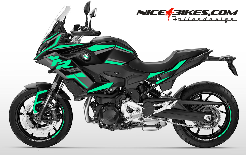 Motorrad Foliendesigns und Dekore - Foliendesign F900XR 2024-25 Miami Blue - B.F9XR.S24.501 Miami Blue Foliendesign F900XR 2024-25 Miami Blue