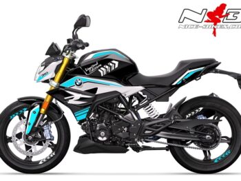 Motorrad Foliendesigns und Dekore - Shop - B.G310R.21.S.053 Light Blue Foliendesign BMW G310R (Bj. 2021) Light Blue