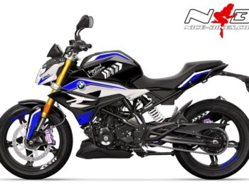 Motorrad Foliendesigns und Dekore - Shop - B.G310R.21.S.053 Racing Blue Foliendesign BMW G310R (Bj. 2021) Racing Blue
