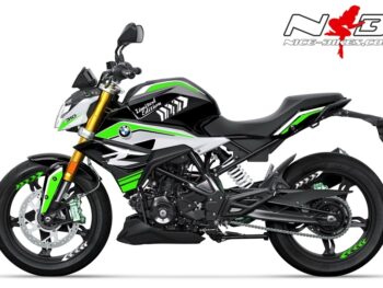 Motorrad Foliendesigns und Dekore - Shop - B.G310R.21.S.064 Limegreen Foliendesign BMW G310R (Bj. 2021) Lime Green