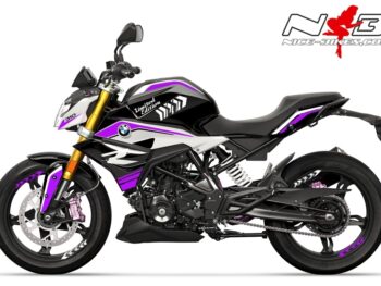 Motorrad Foliendesigns und Dekore - Shop - B.G310R.21.S.080 Manga Violett Foliendesign BMW G310R (Bj. 2021) Manga Violett