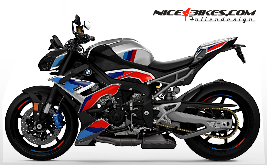 Motorrad Foliendesigns und Dekore - BMW M1000R Motorsport Edition auf silberner M1000R 2025 - B.M1000R.25S.800 Motorsport Edition BMW M1000R Motorsport Edition auf silberner M1000R 2025