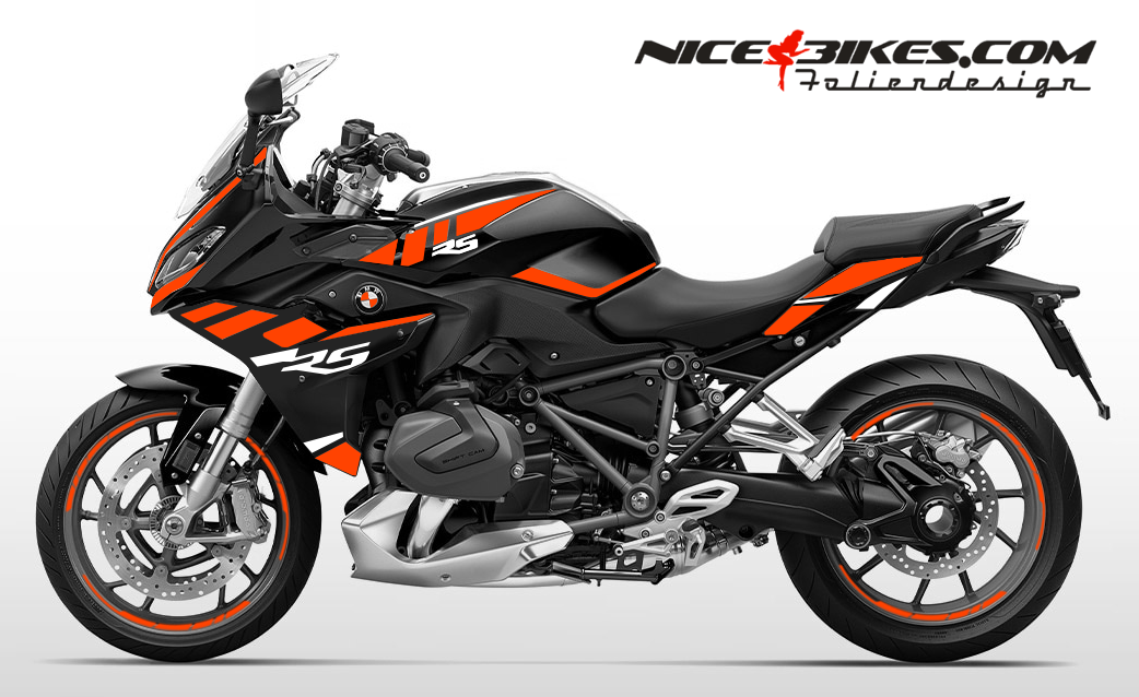 Motorrad Foliendesigns und Dekore - Foliendesign BMW R1250RS (Bj. 2023) Evil Orange - B.R12RS.23.034 Evil Orange Foliendesign BMW R1250RS (Bj. 2023) Evil Orange