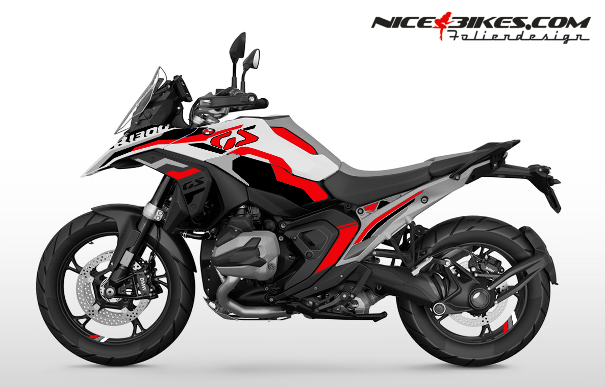 Motorrad Foliendesigns und Dekore - Foliendesign R1300GS 2026 Racing Red - B.R13GS.26W.306 Racing Red Foliendesign R1300GS 2026 Racing Red