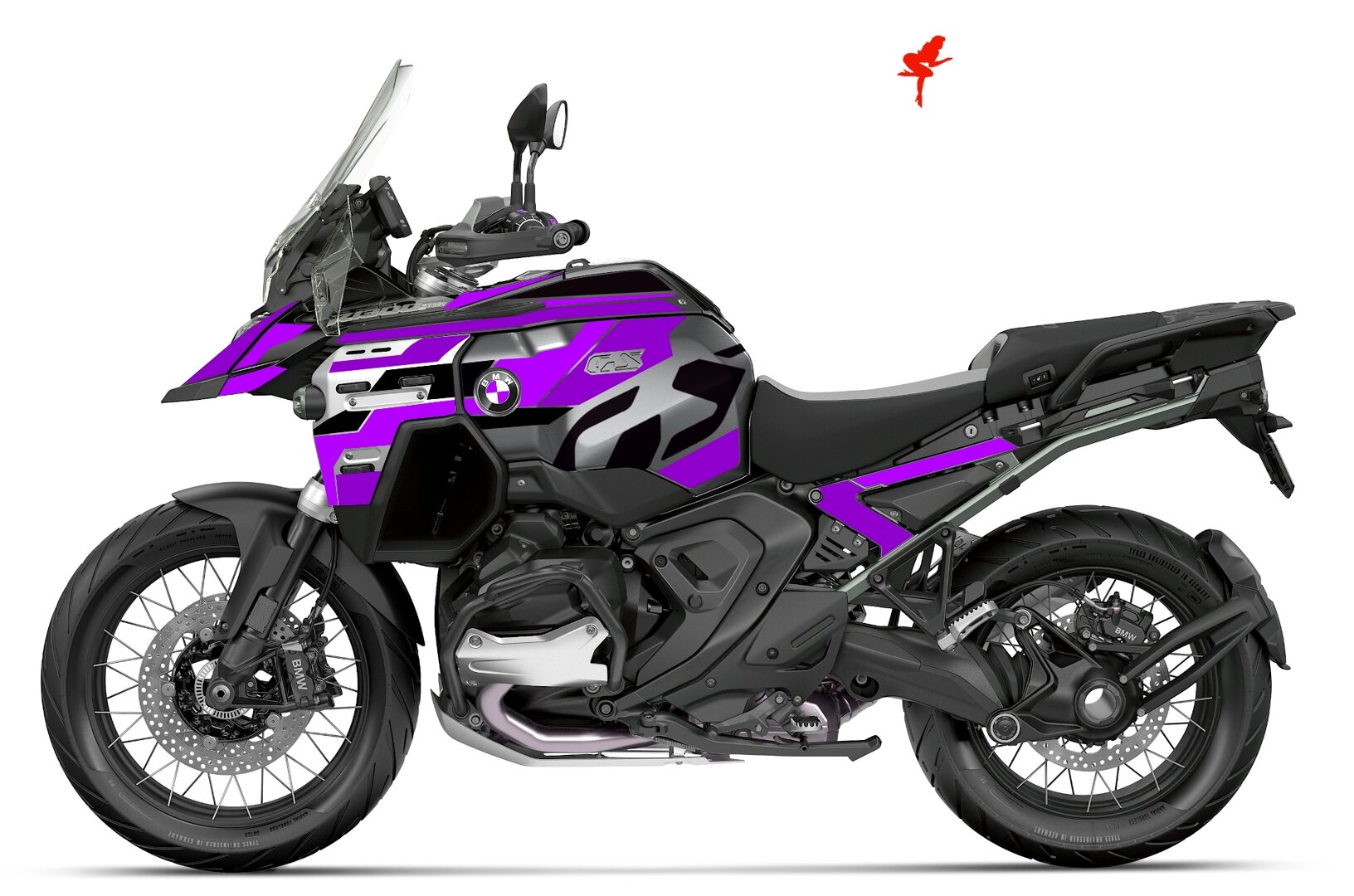 Motorrad Foliendesigns und Dekore - Foliendesign BMW R1300GS ADV 2025 Manga Violett - B.R13GSADV.25.080 Manga Violett Foliendesign BMW R1300GS ADV 2025 Manga Violett