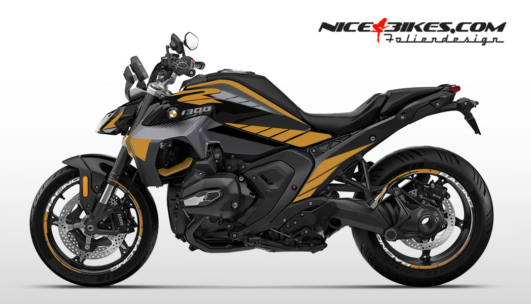 Motorrad Foliendesigns und Dekore - Foliendesign R1300R 2025/26 Olympic Gold - B.R13R.25.030 Olympic Gold Foliendesign R1300R 2025/26 Olympic Gold