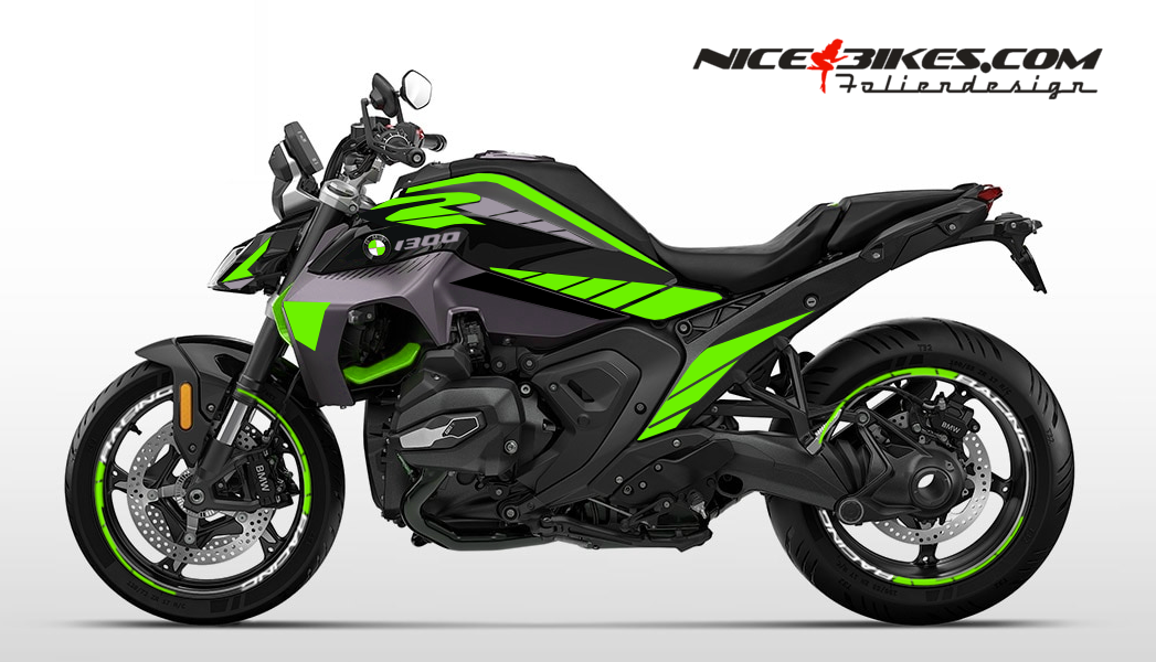 Motorrad Foliendesigns und Dekore - Foliendesign R1300R 2025/26 Limegreen - B.R13R.25.064 Limegreen Foliendesign R1300R 2025/26 Limegreen