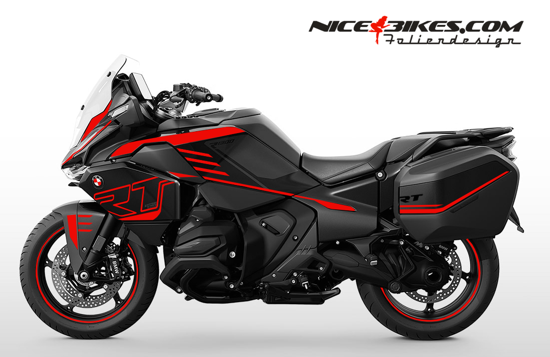Motorrad Foliendesigns und Dekore - Foliendesign RT1300 2025/26 Racing Red - B.RT1300.25B.306 Racing Red Foliendesign RT1300 2025/26 Racing Red