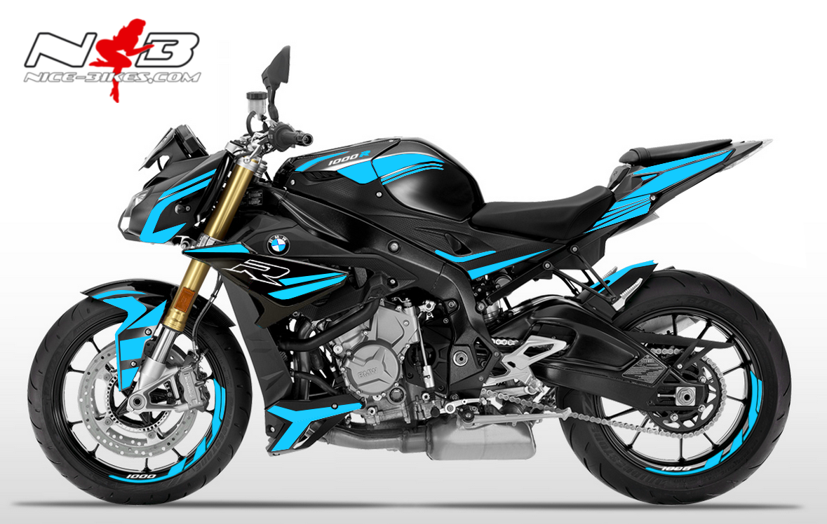 Motorrad Foliendesigns und Dekore - Foliendesign BMW S1000R (Bj. 2020) Light Blue - B.S1R.20.053 Light Blue Foliendesign BMW S1000R (Bj. 2020) Light Blue