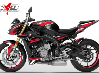 Foliendesign BMW S1000R (Bj. 2020) Racing Red-White