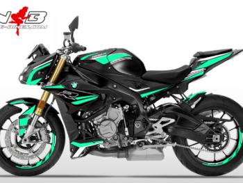 Foliendesign BMW S1000R (Bj. 2020) Mint Blue-White