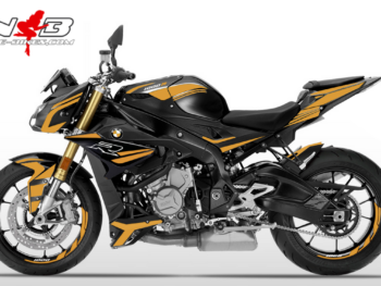 Foliendesign BMW S1000R (Bj. 2020) Olympic Gold-White