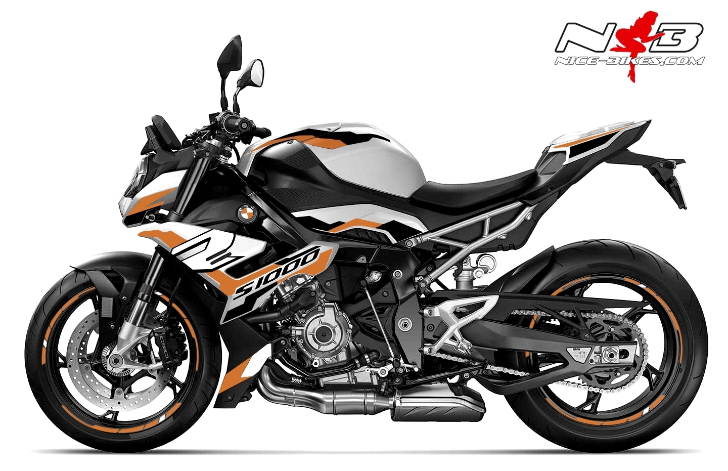 Motorrad Foliendesigns und Dekore - Foliendesign BMW S1000R (Bj. 2021-22) Olympic Gold - B.S1R.21.030 Olympic Gold Foliendesign BMW S1000R (Bj. 2021-22) Olympic Gold