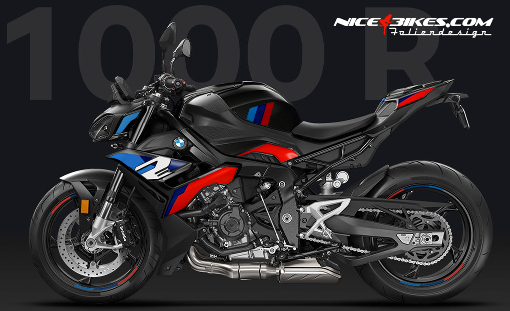 Motorrad Foliendesigns und Dekore - BMW S1000R Motorsport Edition auf schwarzer Maschine 2025 - B.S1R.25S.800 Motorsport Edition BMW S1000R Motorsport Edition auf schwarzer Maschine 2025