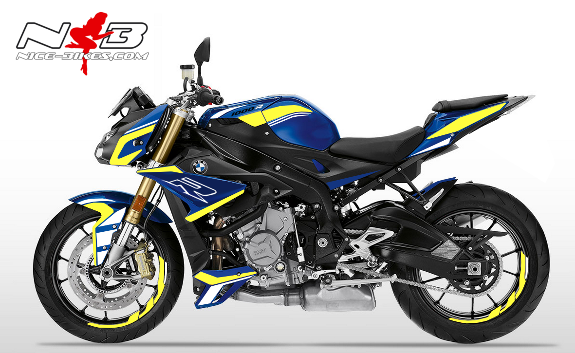 Motorrad Foliendesigns und Dekore - Foliendesign BMW S1000R (Bj. 2020) Neon Gelb - B.S1R.B20.600 Neongelb Foliendesign BMW S1000R (Bj. 2020) Neon Gelb