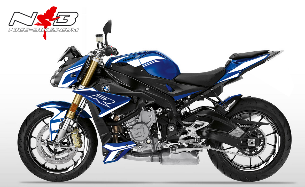 Motorrad Foliendesigns und Dekore - Foliendesign BMW S1000R (Bj. 2020) Racing White - B.S1R.W20.010 Racing White Foliendesign BMW S1000R (Bj. 2020) Racing White