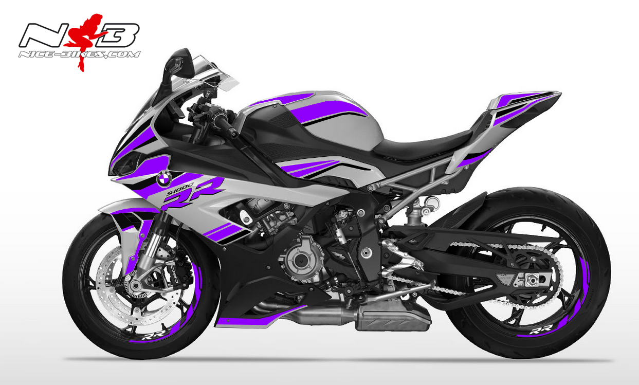 Motorrad Foliendesigns und Dekore - Foliendesign S1000RR (Bj. 2020) Manga Violett - B.S1RR.20.080 Manga Violett Foliendesign S1000RR (Bj. 2020) Manga Violett