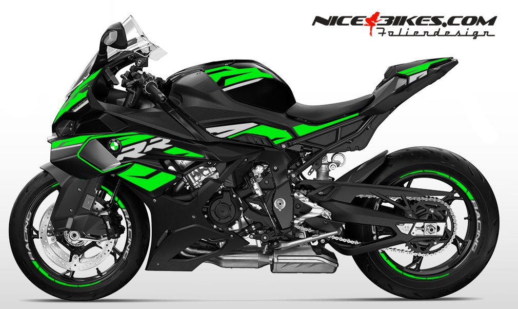 Motorrad Foliendesigns und Dekore - BMW S1000RR Limegreen 2025 - B.S1RR.25B.064 Limegreen BMW S1000RR Limegreen 2025