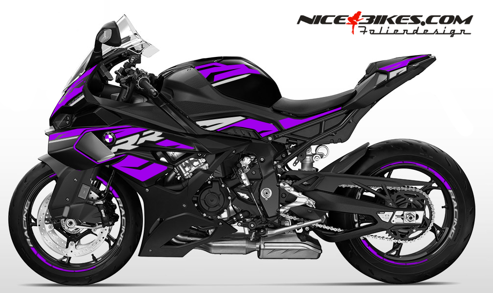 Motorrad Foliendesigns und Dekore - BMW S1000RR Manga Violett 2025 - B.S1RR.25B.080 Manga Violett BMW S1000RR Manga Violett 2025
