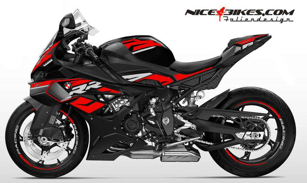 Motorrad Foliendesigns und Dekore - BMW S1000RR Racing Red 2025 - B.S1RR.25B.306 Racing Red BMW S1000RR Racing Red 2025