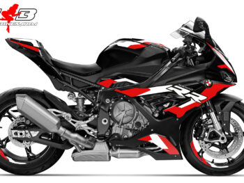 Motorrad Foliendesigns und Dekore - Shop - B.S1RRM.21.306 Motorsport rot Foliendesign S1000RR (Bj. 2021-22) Motorsport Red