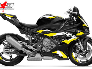 Motorrad Foliendesigns und Dekore - Shop - B.S1RRM.23.021 Motorsport Gelb Foliendesign BMW S1000RR (Bj. 2023-24) Motorsport Hornet Yellow