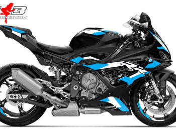 Motorrad Foliendesigns und Dekore - Shop - B.S1RRM.23.053 Motorsport Hellblau Foliendesign BMW S1000RR (Bj. 2023-24) Motorsport Light Blue