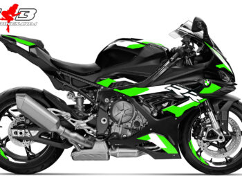 Motorrad Foliendesigns und Dekore - Shop - B.S1RRM.23.064 Motorsport Limegreen Foliendesign BMW S1000RR (Bj. 2023-24) Motorsport Limegreen
