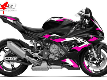 Motorrad Foliendesigns und Dekore - Shop - B.S1RRM.23.077 Motorsport Pink Foliendesign BMW S1000RR (Bj. 2023-24) Motorsport Pretty Pink