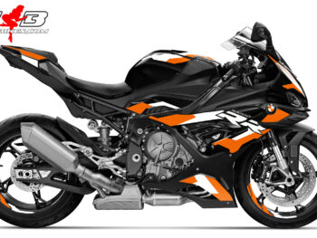 Motorrad Foliendesigns und Dekore - Shop - B.S1RRM.23.306 Motorsport oran Foliendesign BMW S1000RR (Bj. 2023-24) Motorsport Evil Orange