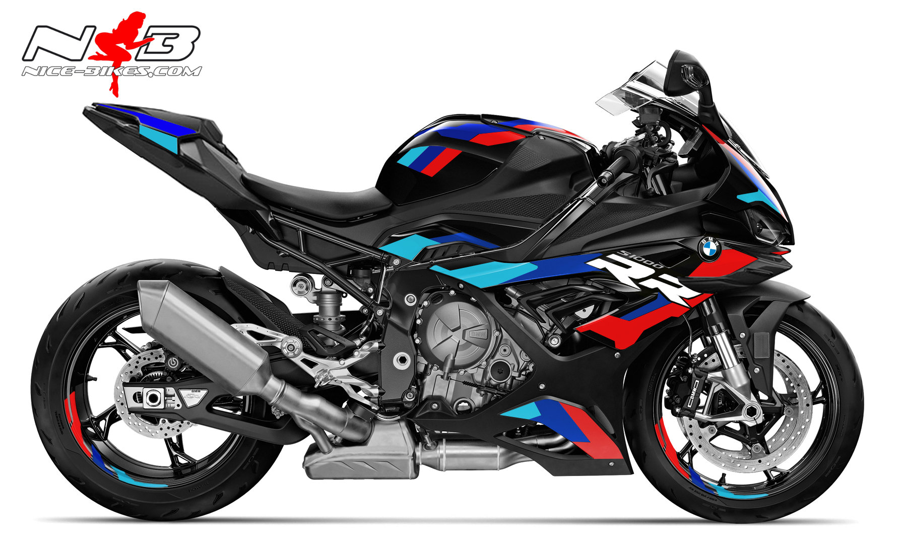 Motorrad Foliendesigns und Dekore - Foliendesign BMW S1000RR (Bj. 2023-24) Motorsport Edition - B.S1RRM.23.800 Motorsport Edition Foliendesign BMW S1000RR (Bj. 2023-24) Motorsport Edition