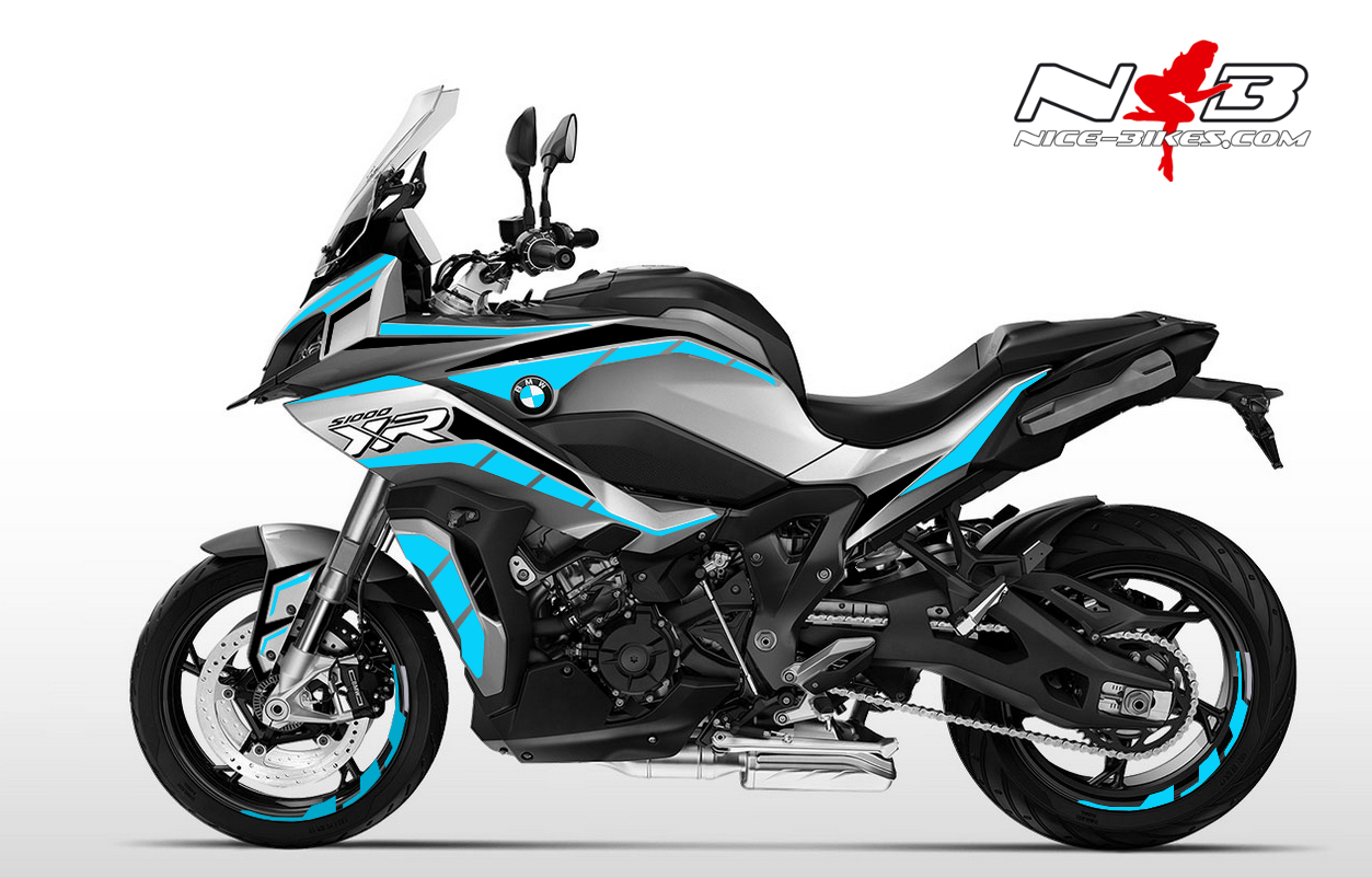 Motorrad Foliendesigns und Dekore - Foliendesign BMW S1000 XR (Bj. 2020-21) Light Blue - B.S1XR.20.053 Light Blue Foliendesign BMW S1000 XR (Bj. 2020-21) Light Blue