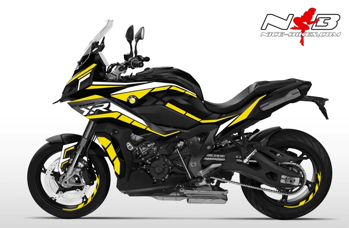 Motorrad Foliendesigns und Dekore - Foliendesign BMW S1000XR 2022-23 Hornet Yellow - B.S1XR.22.021Hornet Yellow Foliendesign BMW S1000XR 2022-23 Hornet Yellow