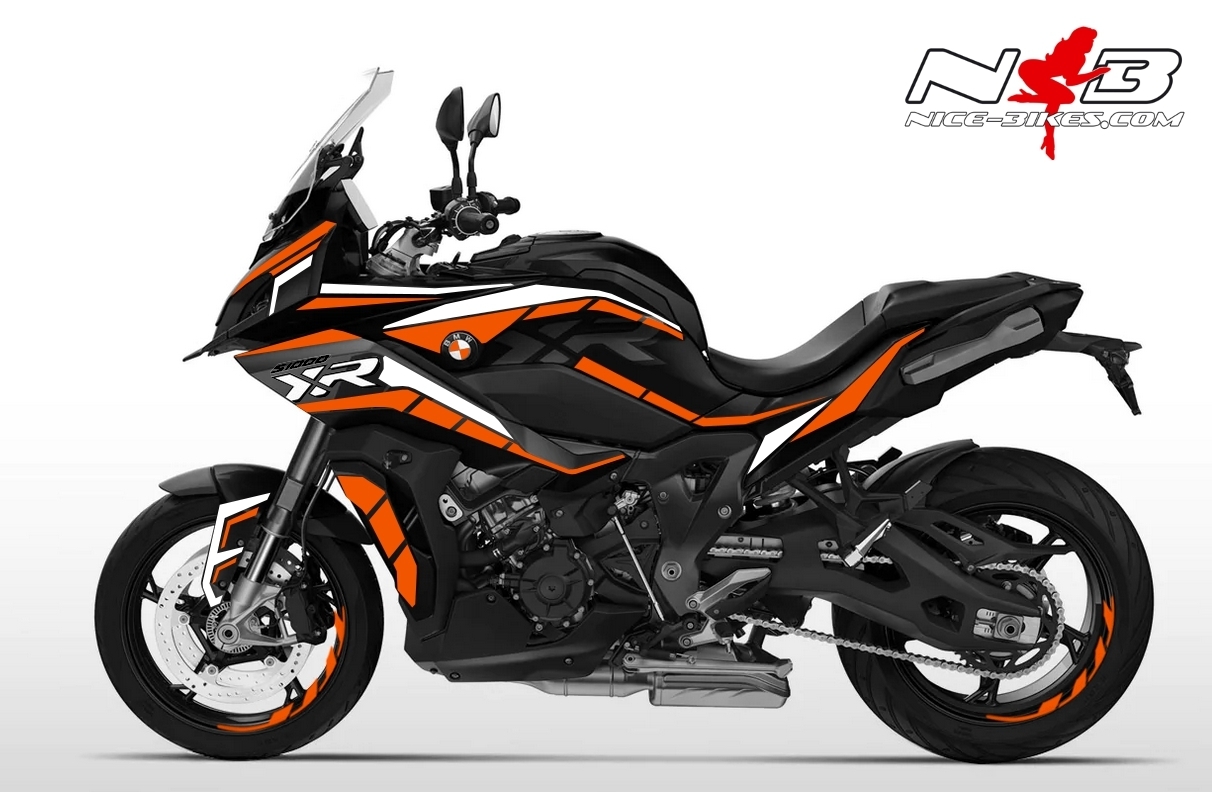 Motorrad Foliendesigns und Dekore - Foliendesign BMW S1000XR 2022-23 Evil Orange - B.S1XR.22.034 Evil Orange Foliendesign BMW S1000XR 2022-23 Evil Orange