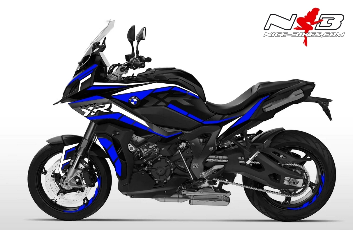 Motorrad Foliendesigns und Dekore - Foliendesign BMW S1000XR 2022-23 Racing Blue - B.S1XR.22.057 Racing Blue Foliendesign BMW S1000XR 2022-23 Racing Blue