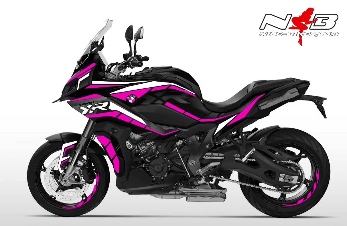 Motorrad Foliendesigns und Dekore - Foliendesign BMW S1000XR 2022-23 Pretty Pink - B.S1XR.22.077 Pretty Pink Foliendesign BMW S1000XR 2022-23 Pretty Pink