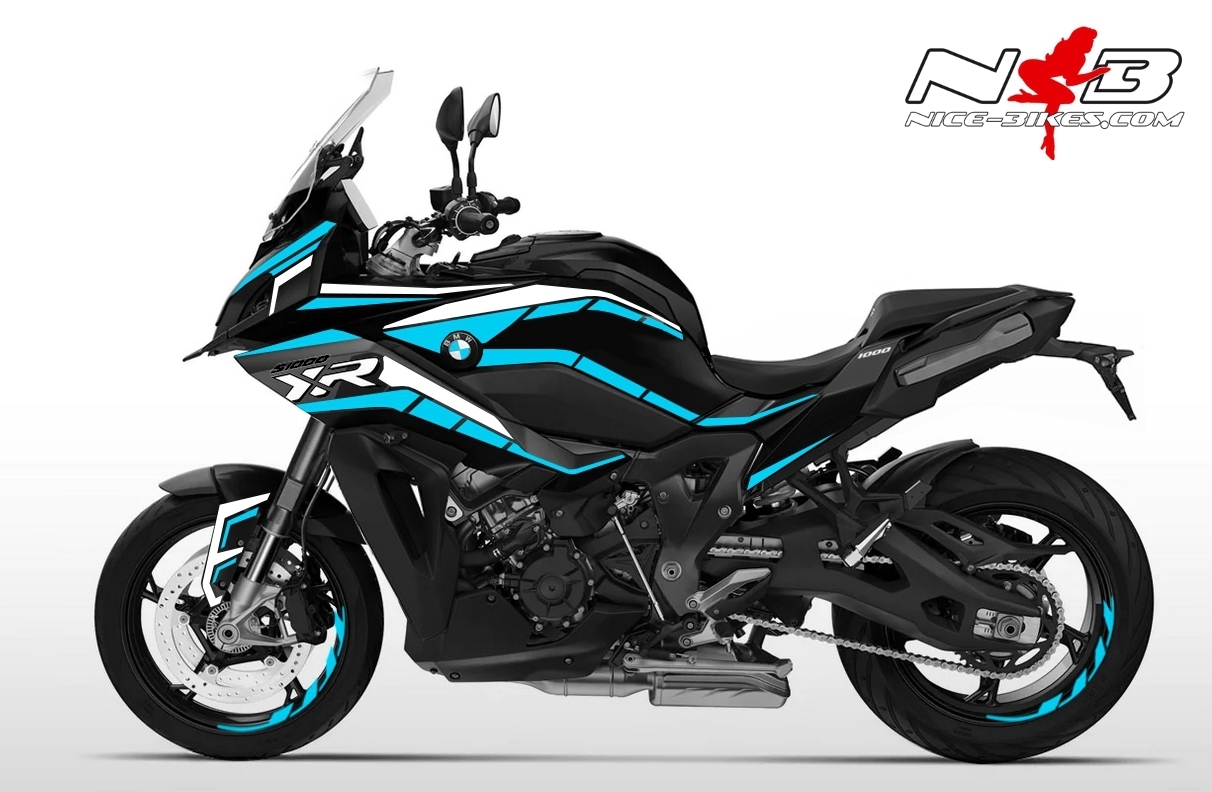 Motorrad Foliendesigns und Dekore - Foliendesign BMW S1000XR 2024-25 Light Blue - B.S1XR.24.053 Light Blue Foliendesign BMW S1000XR 2024-25 Light Blue